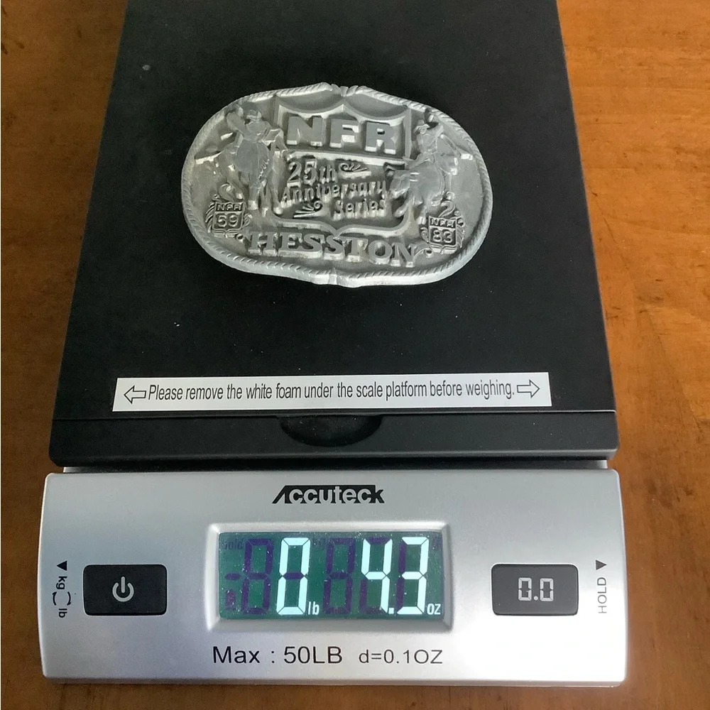 Vintage 1983 1st Edition 25th Anniversary Hesston NFR Belt Buckle
